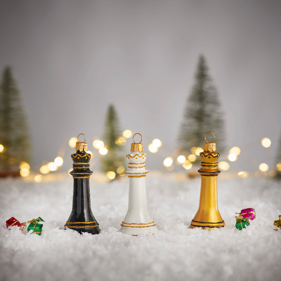 Hobby themed Chess Piece Christmas Tree Decorations