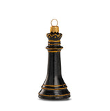 3 Piece Black, White and Gold Chess Piece Christmas Tree Decoration