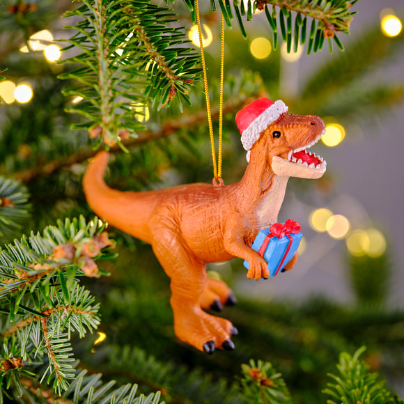 Christmas Tyrannosaurus Rex Figurine