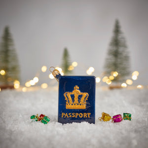 British Blue Passport Christmas Tree Decoration