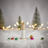 3 Piece Black, White and Gold Chess Piece Christmas Tree Decoration